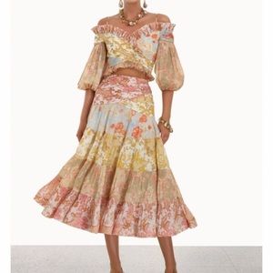 COPY - Zimmermann Postcard top! Matches my other listing with the skirt🤍